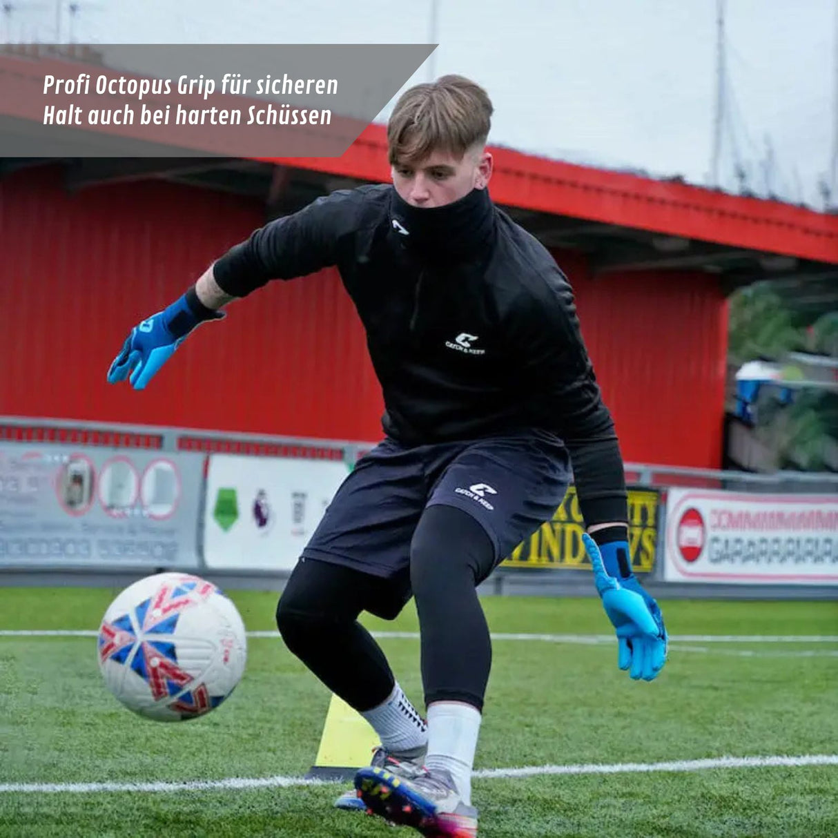 Fussballhandschuhe ViVor Rainy Blue Gr. 9.5 Torwart Goalie Handschuhe