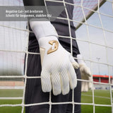 Fussballhandschuhe Invictus White Gold Gr. 8 Torwart Goalie Handschuhe