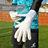 Fussballhandschuhe Pulse X All White Gr. 11 Torwart Goalie Handschuhe