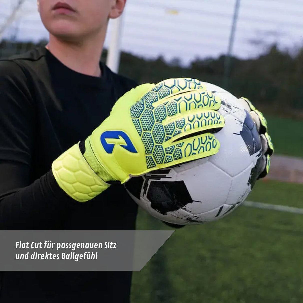 Fussballhandschuhe Fly Kids Yellow Soul Gr. 5 Torwart Goalie Handschuhe