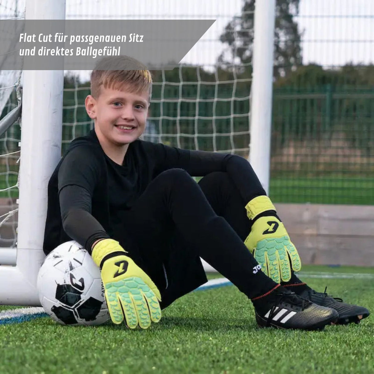 Fussballhandschuhe Fly Kids Green Soul Gr. 3 Torwart Goalie Handschuhe