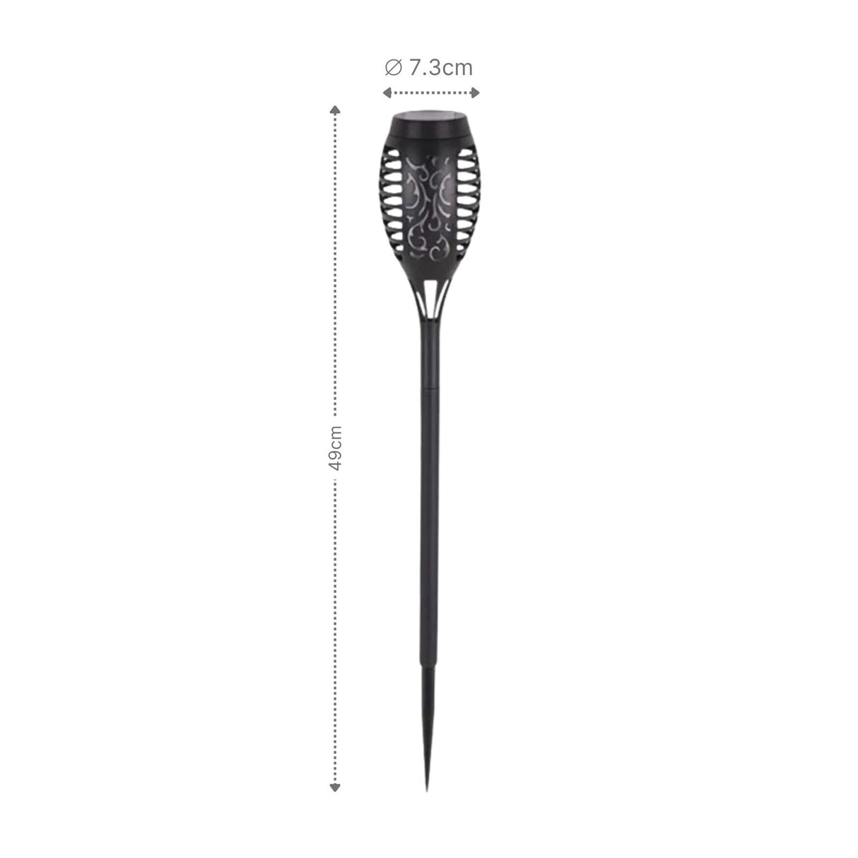 LED Solar-Gartenleuchte Gartenbeleuchtung Gartenfackel Flammenlampe