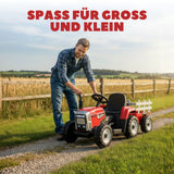 Elektro-Traktor für Kinder Kinderfahrzeug Elektroauto mit Anhänger