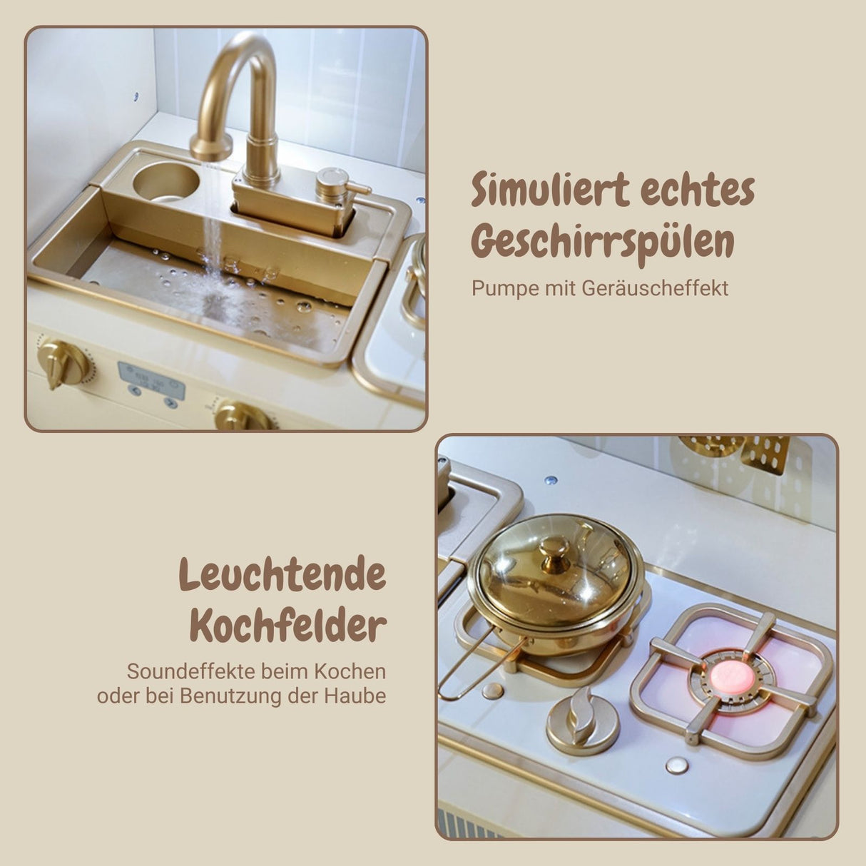 Kinderküche aus Holz mit Zubehör Spielküche Holzküche Spielzeug