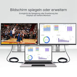 DisplayPort 1.2 zu HDMI 2.0 Kabel 2m DP zu HDMI-Kabel Anschlusskabel