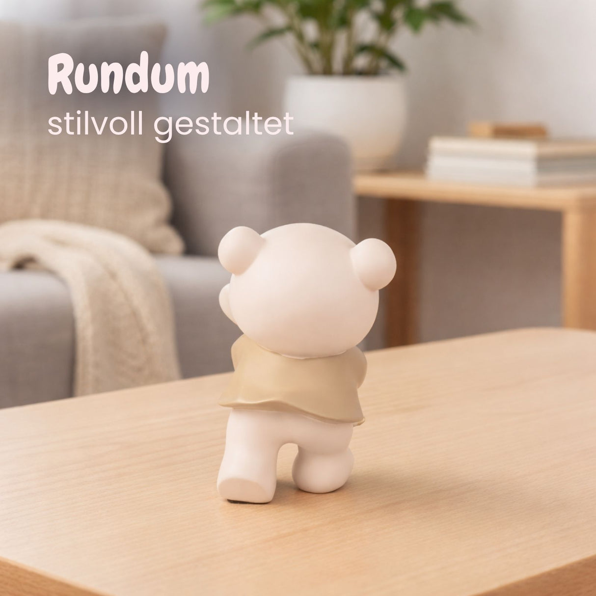 Stehender Bär-Vase Dekoration Blumenarrangement Wohnaccessoire