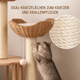 Kratzbaum mit Körben und Rondell Kletterbaum Katzenbaum Katzenspielzeug
