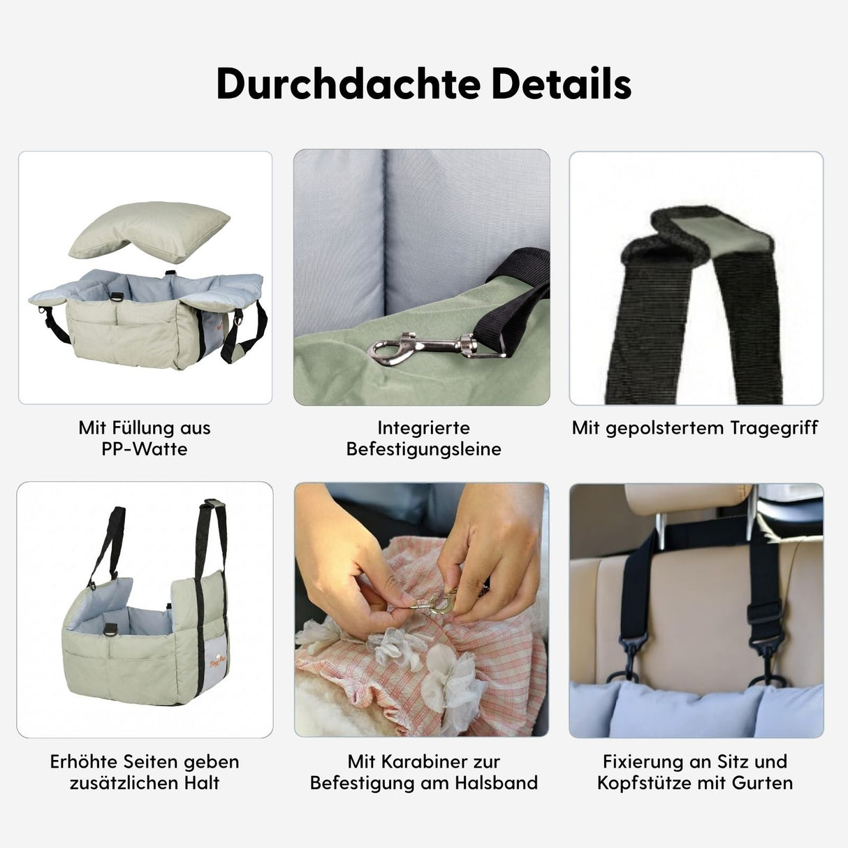 Hunde-Transporttasche Hundeautositz Tragetasche für Hunde Hundetasche
