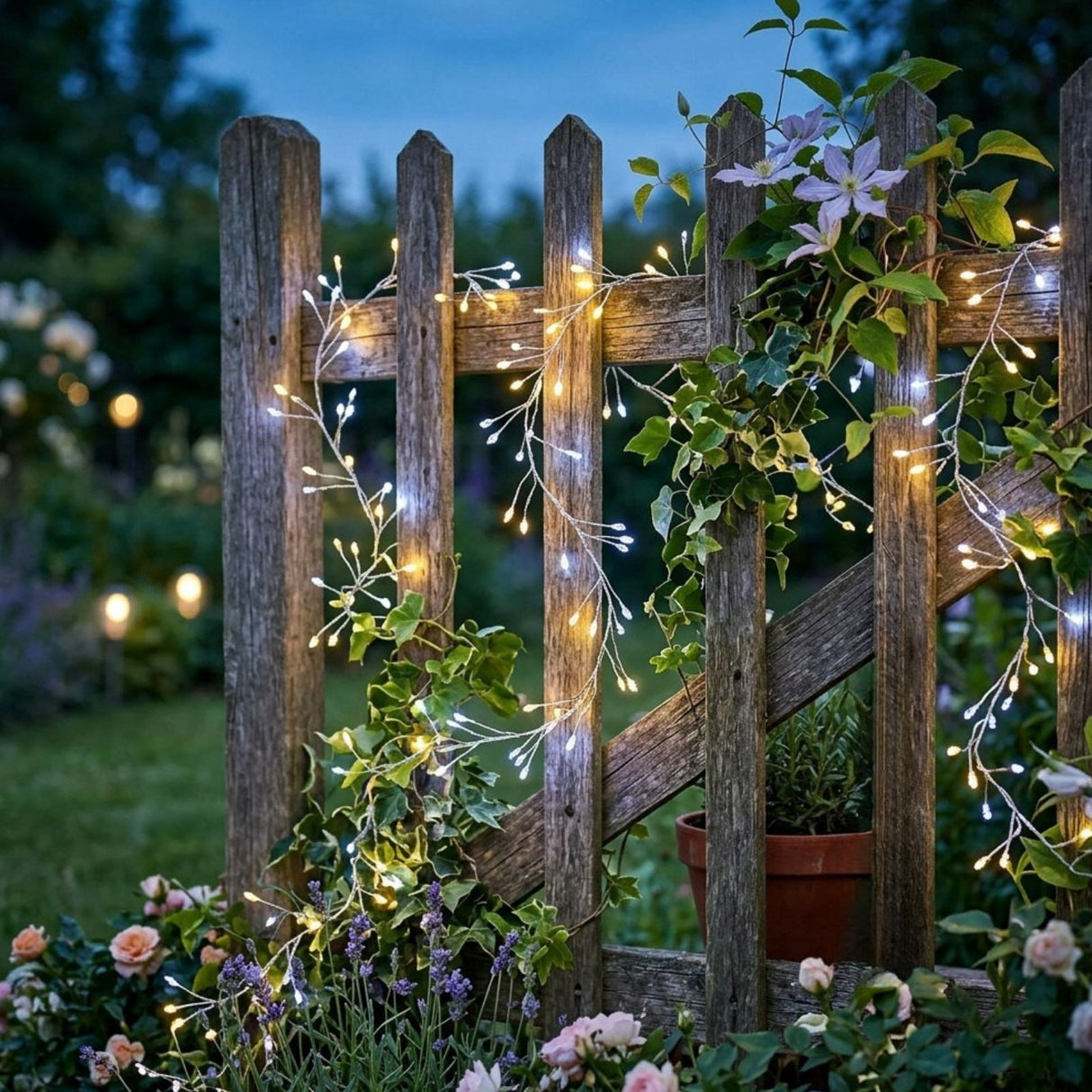LED-Gartenbeleuchtung 6.4m Dekoleuchte Ambientebeleuchtung Lichtdeko