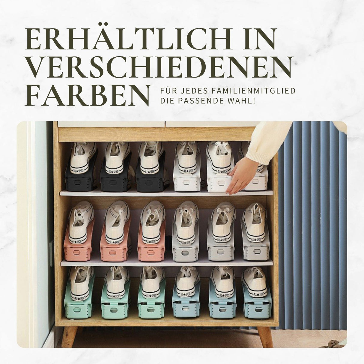 Schuhstapler Schuhregal Schuh-Organizer Schuhhalter Schuhschrank Schuhhalterung