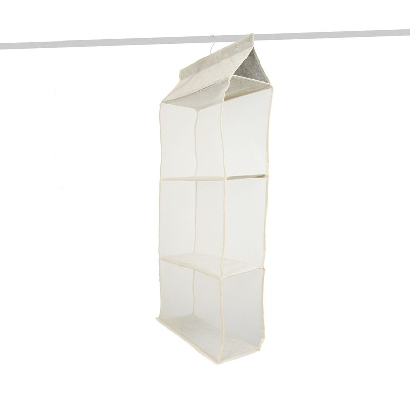 Handtaschen-Organizer zum Aufhängen Hängeaufbewahrung 3 Fächer Beige