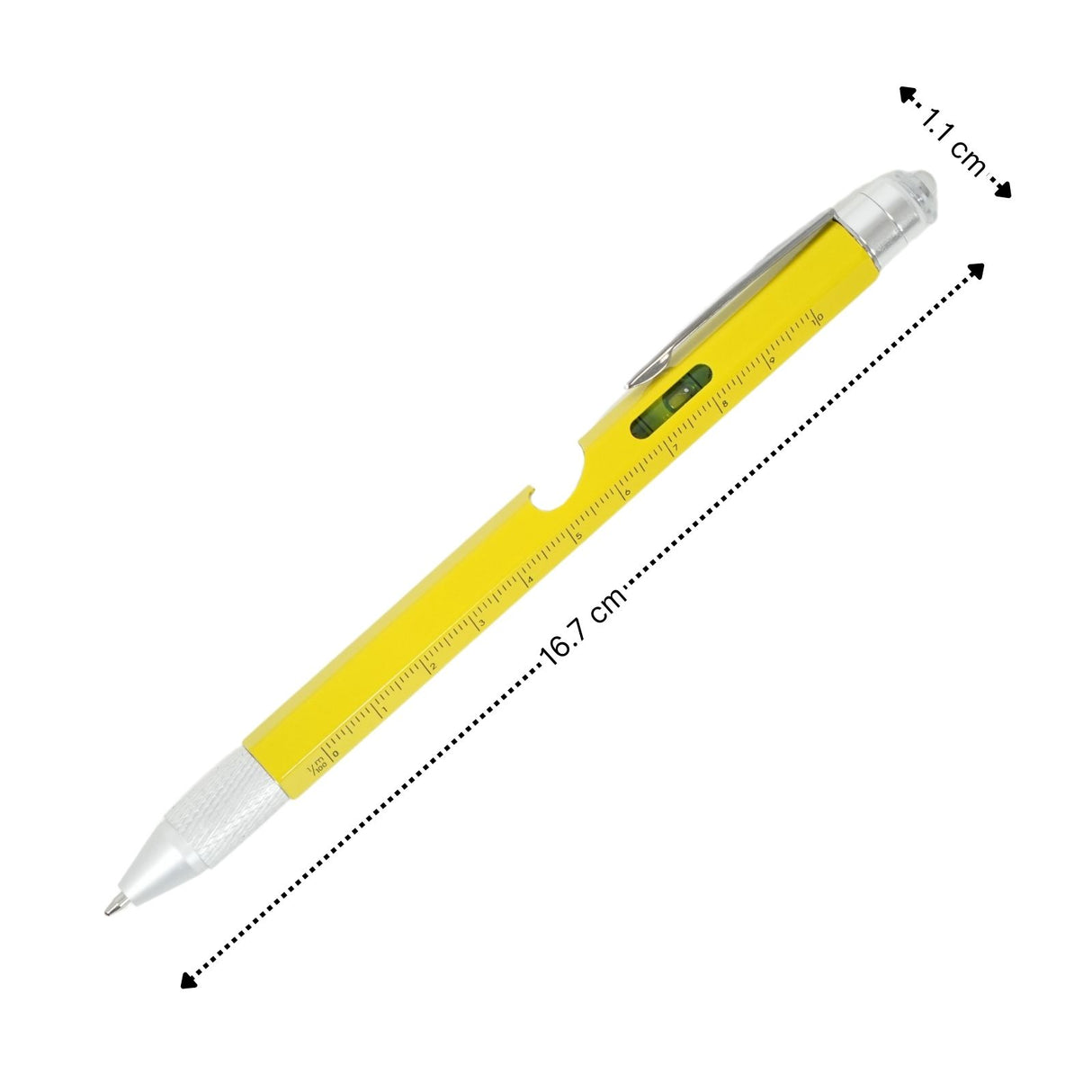 8in1 Multi-Kugelschreiber Multifunktionsstift Touchpen Wasserwaage Schraubendreher