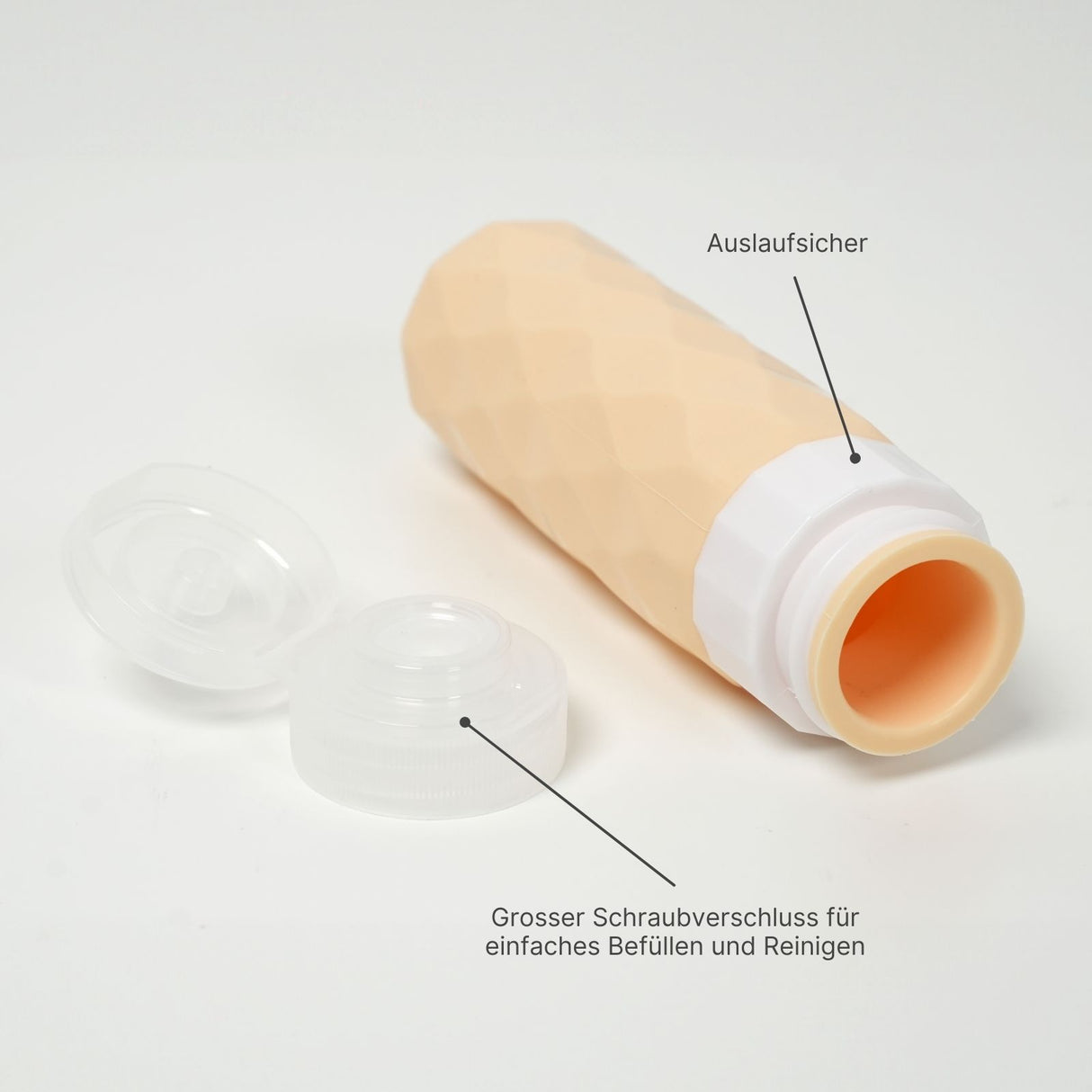 4er Set Reiseflaschen Squeeze-Flasche Quetschflasche Silikonbehälter Shampoo-Behälter