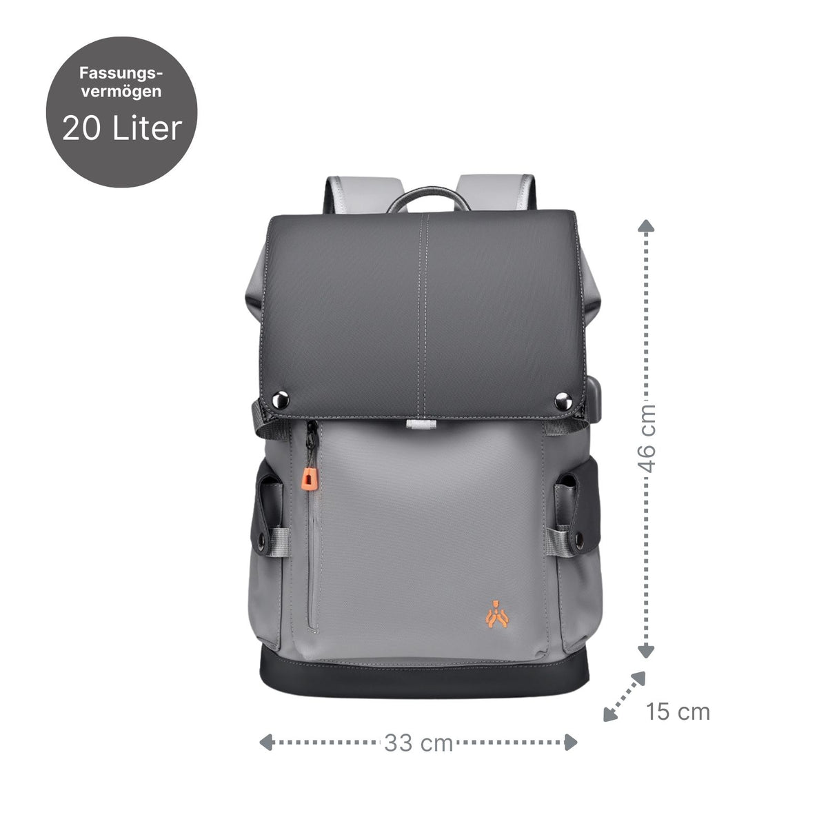 Business-Rucksack Laptop-Rucksack Tagesrucksack USB-Ladeanschluss-Rucksack