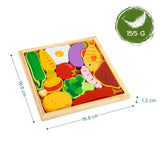 Holz-Puzzle für Kleinkinder Lebensmittelpuzzle Bildungsspielzeug