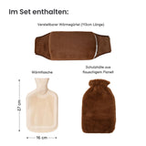 Wärmegürtel- und Wärmflaschen-Set Heizflasche Bauchwärmer Handwärmer