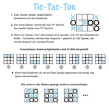 Tic Tac Toe Geschicklichkeitsspiel X und O Drei gewinnt Holzspielzeug