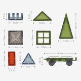 Magnetische Bausteine Naturfarben Magnetspielzeug Magnet-Baukasten