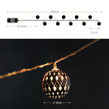 Marokkanische LED Kugelleuchte 1.5m Lichterkette Orientalische Deko