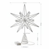 Christbaumspitze Weihnachtsbaumschmuck LED-Stern Weihnachtsdeko
