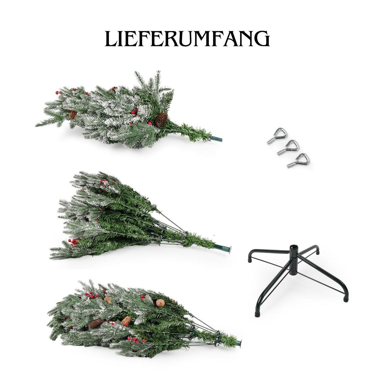 Weihnachtsbaum 210cm mit Schnee Christbaum Tannenbaum Kunsttanne
