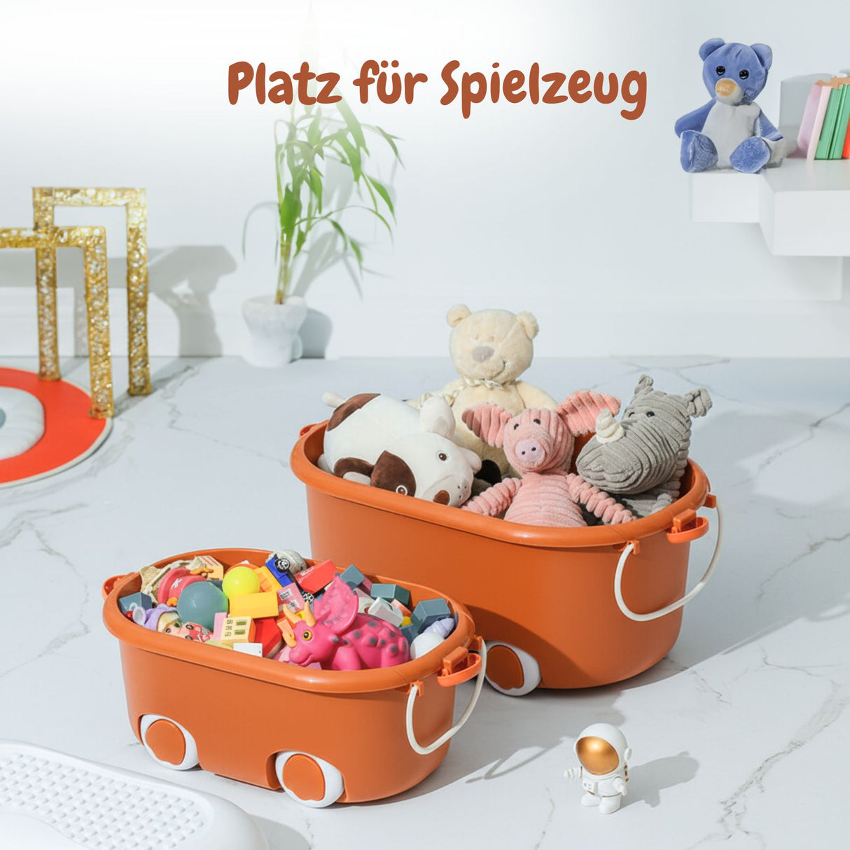 2er-Set Spielzeugkiste Organizer Spielzeug-Aufbewahrungsbox Truhe