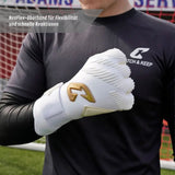 Fussballhandschuhe Invictus White Gold Gr. 9 Torwart Goalie Handschuhe