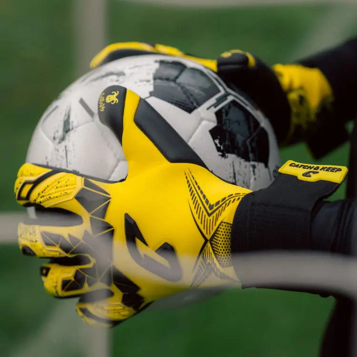 Fussballhandschuhe Pulse X Yellow Gr. 12 Torwart Goalie Handschuhe