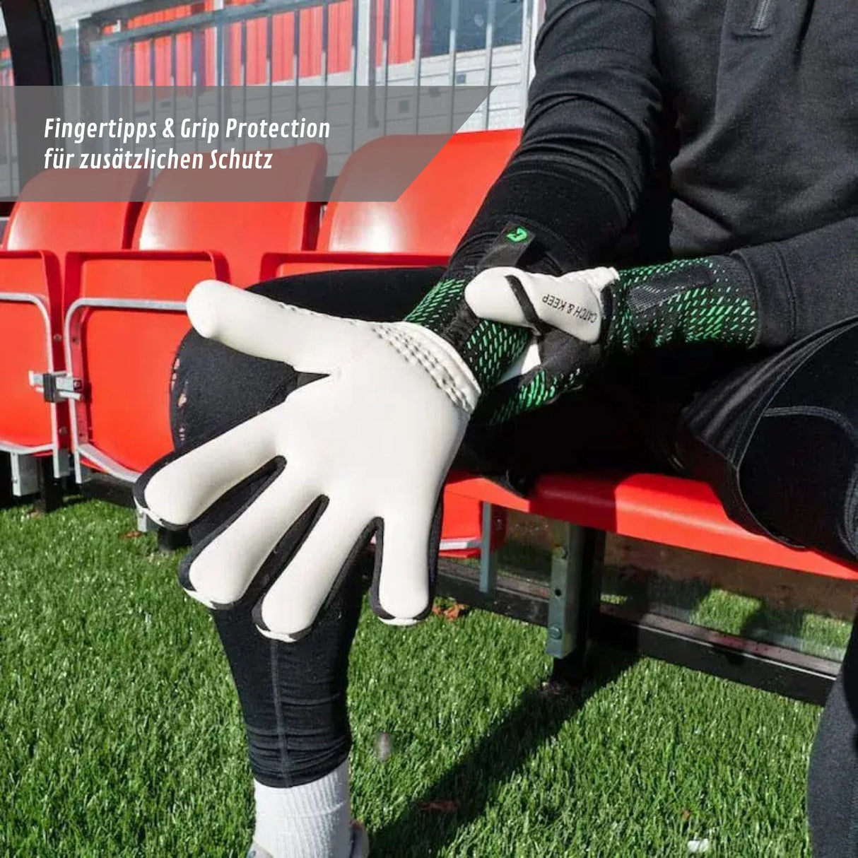 Fussballhandschuhe Revolution Green Gr. 10 Torwart Goalie Handschuhe