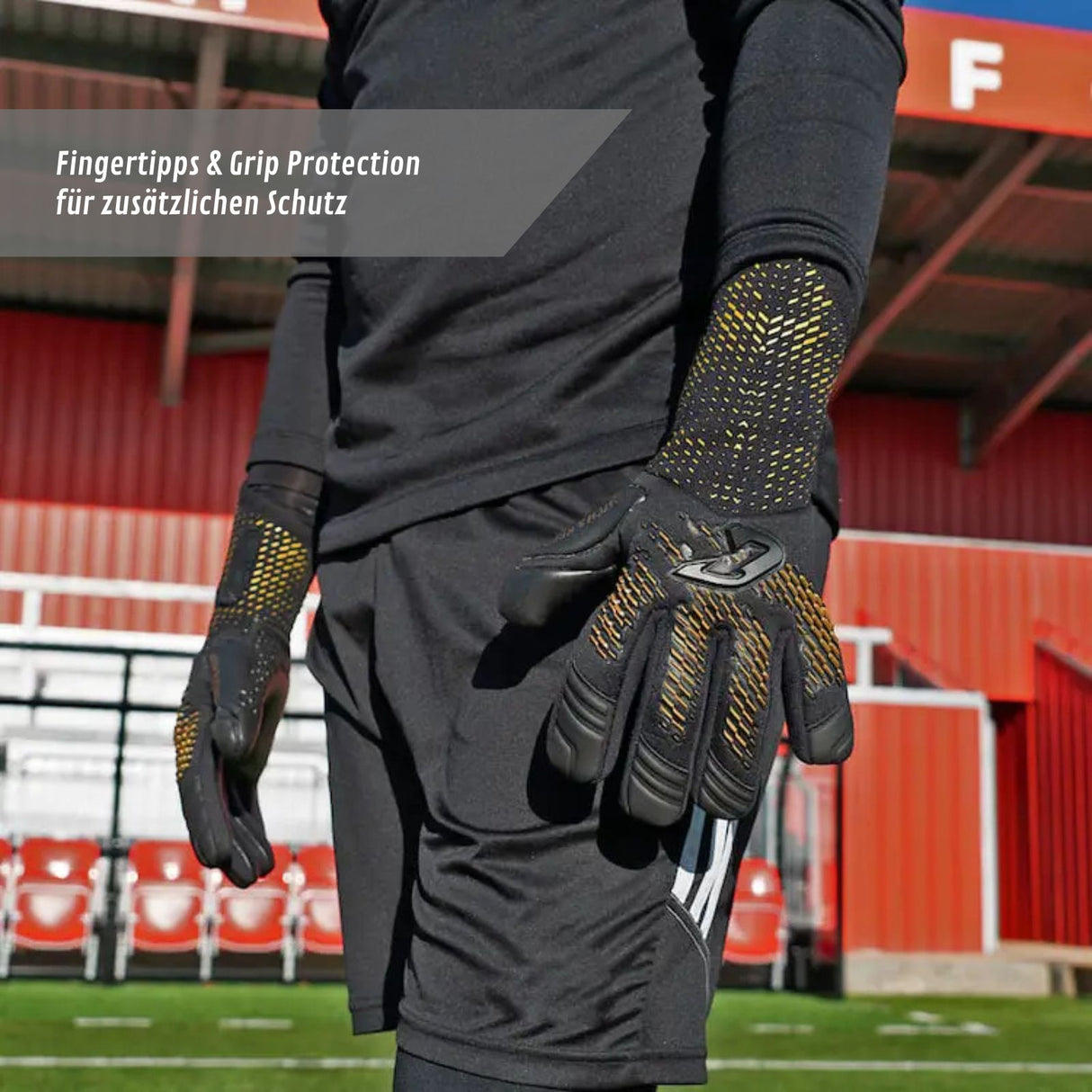 Fussballhandschuhe Revolution Gold Gr. 6 Torwart Goalie Handschuhe