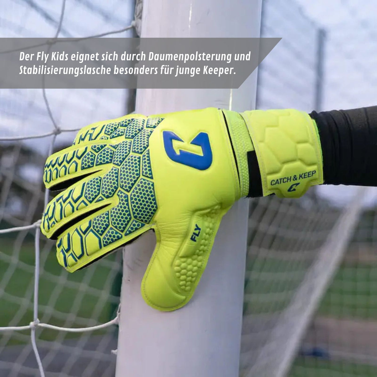 Fussballhandschuhe Fly Kids Yellow Soul Gr. 6 Torwart Goalie Handschuhe