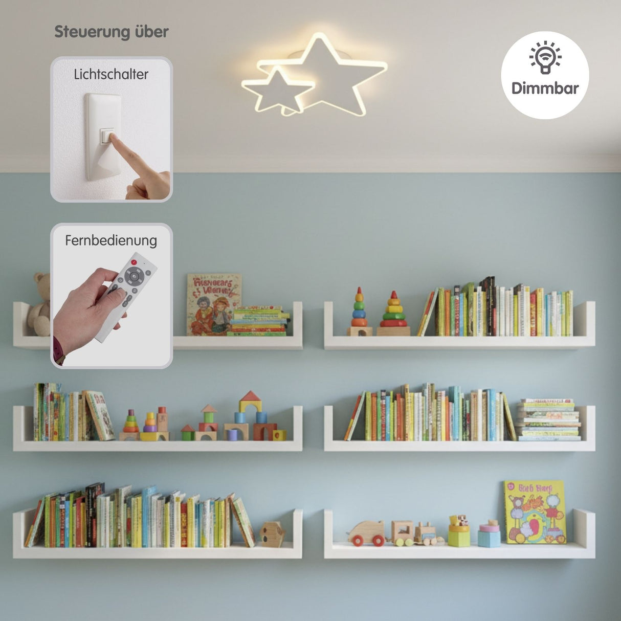 LED Sternen-Deckenleuchte Deckenlampe Lampe Wohnzimmerlampe Leuchte