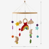 Babymobile Regenbogen Hängemobile Mobile Babyspielzeug Schlafmobile