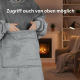 Oversize Hoodie Hoodie-Decke Kuschelhoodie Kuscheldecke mit Ärmeln
