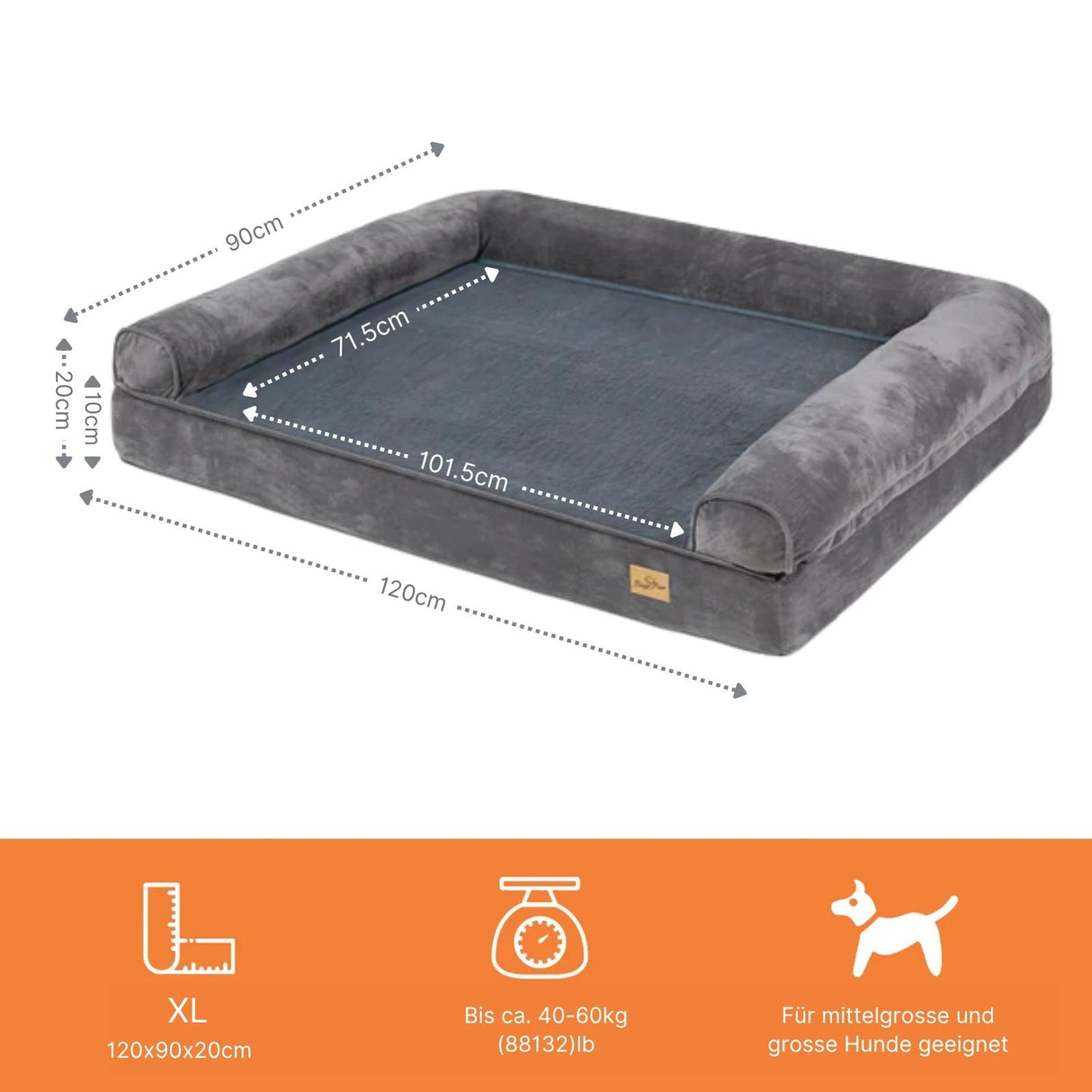 Hundebett Grösse XL Hundekissen Haustierbett Hundesofa Hundematratze