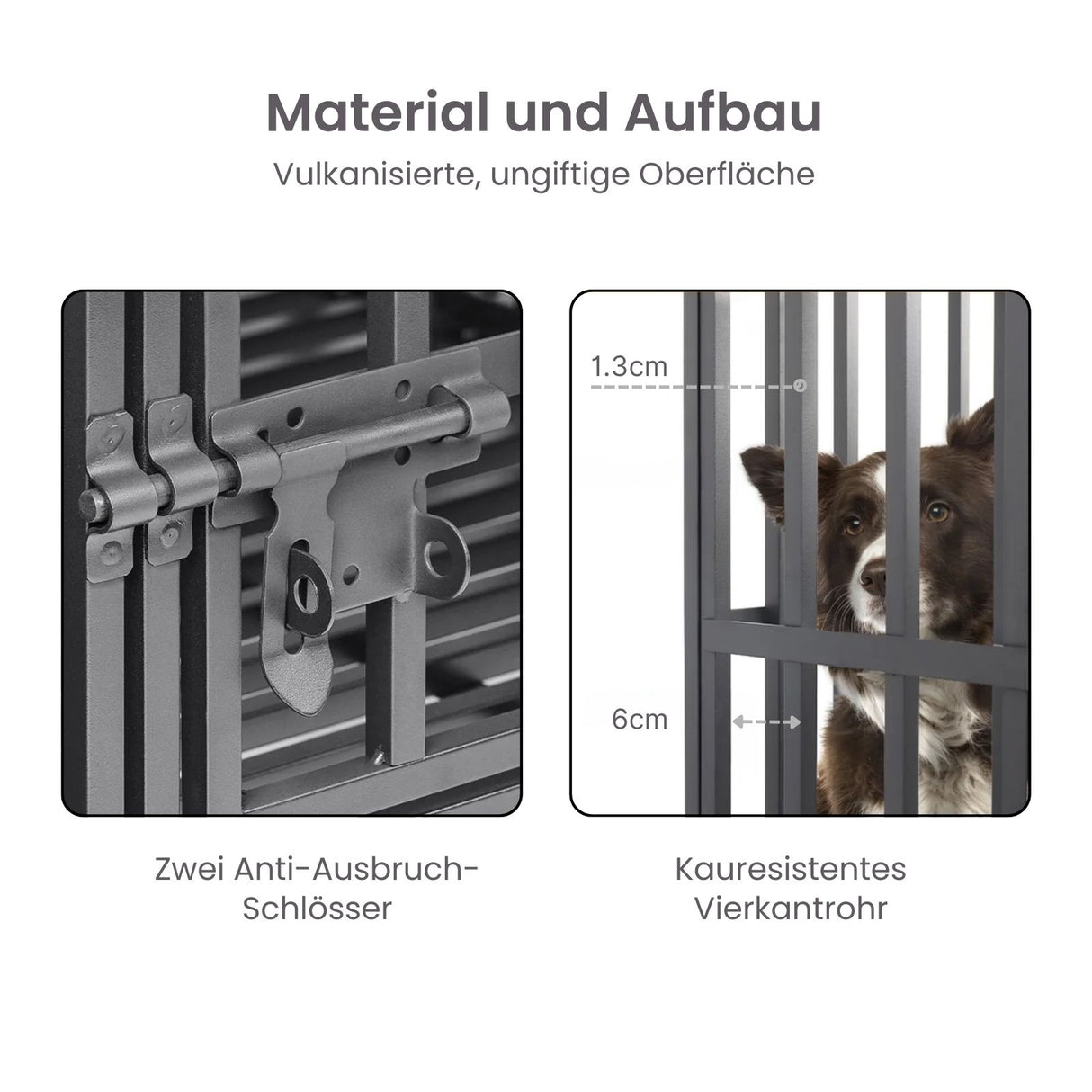Hundekäfig Grösse XL Metallkäfig Hundebox Haustierkäfig Indoor-Käfig