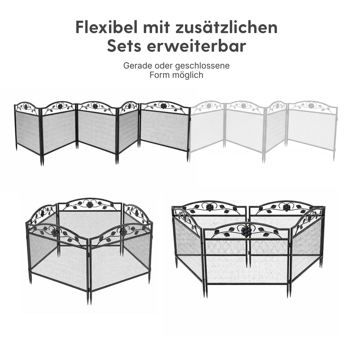 Tiergehege Hundezaun Kleintierzaun Hundeauslauf Gartenzaun Metallzaun