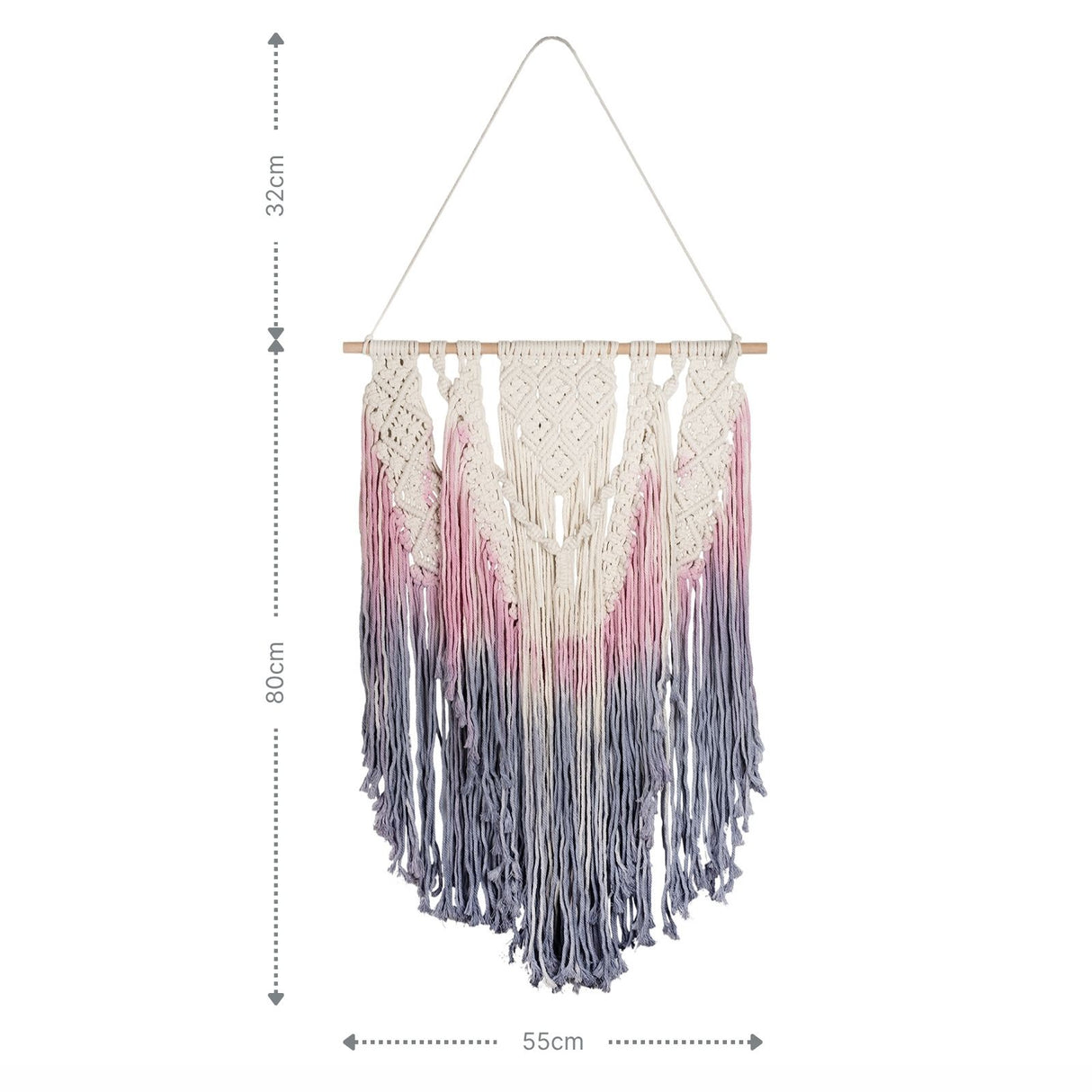 Makramee-Wandbehang Boho-Wandhänger Makramee-Hängedeko Boho-Wanddeko