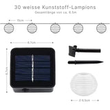 LED-Solar-Gartenbeleuchtung 6.5m Lampion-Dekoleuchte Outdoorleuchte