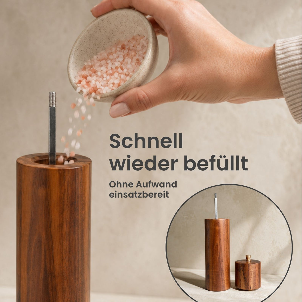 Salz- und Pfeffermühlen-Set Gewürzzerkleinerer Gewürzmühle Salzmühle