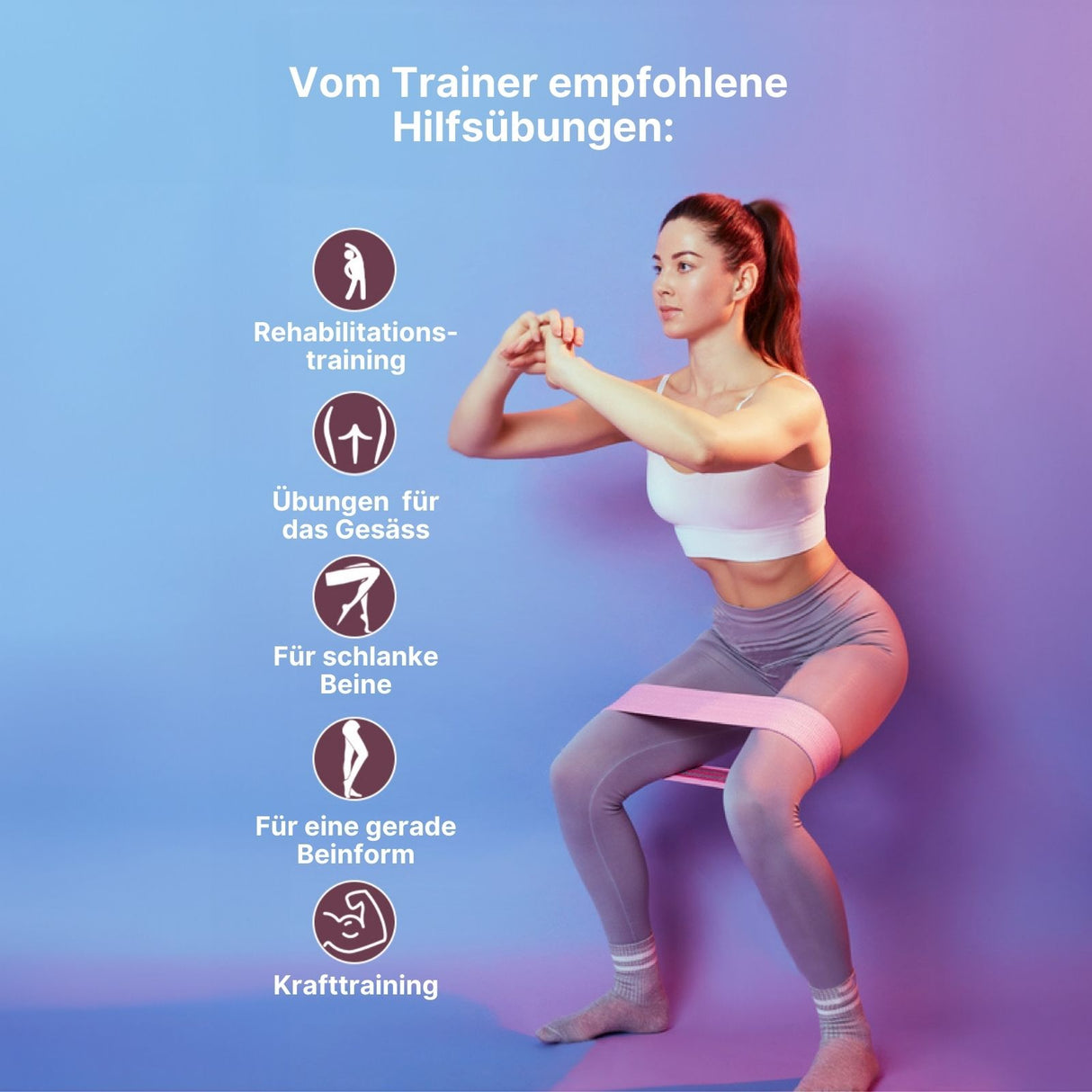 Hip-Resistance-Band Booty-Band Glute-Band Fitnessband Trainingsband