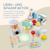 4-teiliges Spielzeug-Küchenmaschinen-Set aus Holz mit Zubehör Küchenspielzeug
