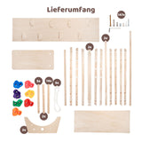 Holz-Klettergerüst mit Schaukel und Rutsche Kletterturm Spielzelt