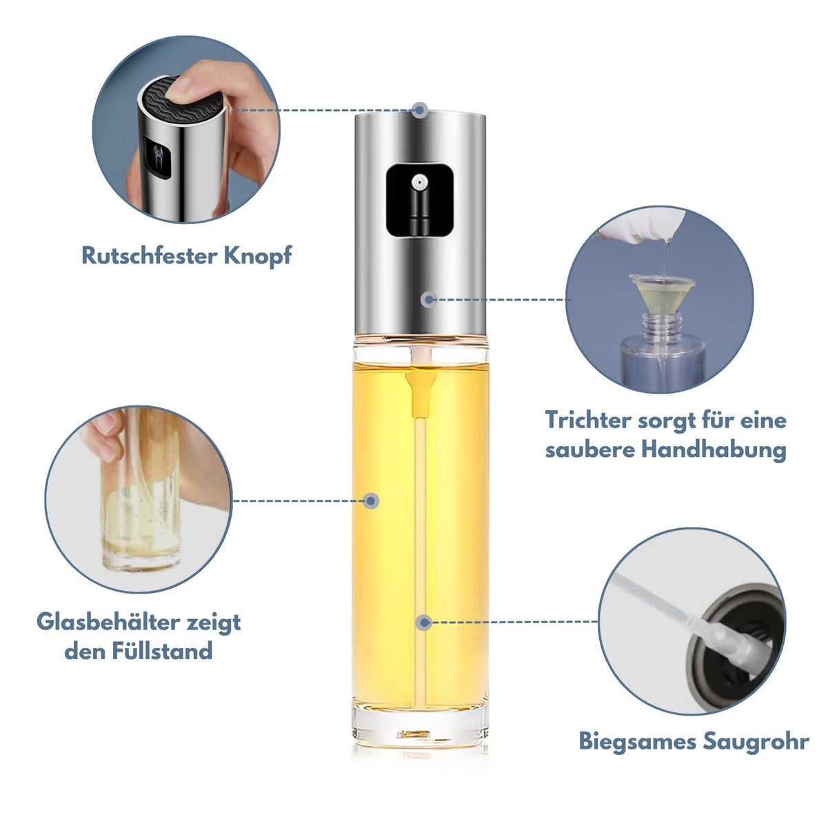 Ölsprühflasche Ölzerstäuber Ölspender Ölflasche mit Zerstäuber