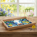 Diamond Painting Serviertablett Kuh Holztablett Servierplatte