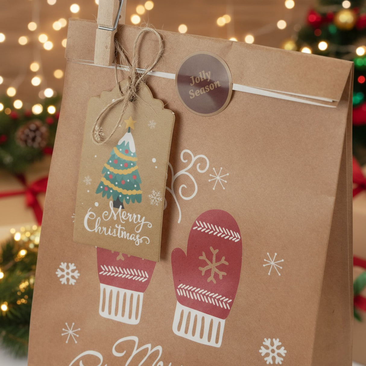 DIY Adventskalender Weihnachts-Tüten Adventskalender-Säckli Tütenset
