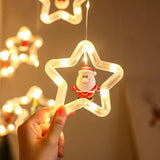 LED Weihnachtslichterkette 3m Sternen-Lichtervorhang Sternlichterkette