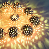 Marokkanische LED Kugelleuchte 1.5m Lichterkette Orientalische Deko