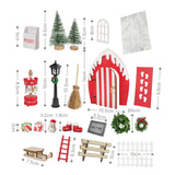 21-tlg. Wichteltür-Set Miniaturwelt Weihnachtsdeko Elfentür-Zubehör