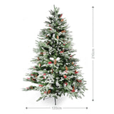 Weihnachtsbaum 210cm mit Schnee Christbaum Tannenbaum Kunsttanne